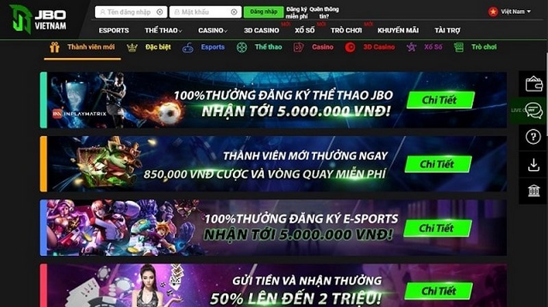 Khuyến mãi JBO Việt Nam - Cập nhật các sự kiện cực hời 1 Chương Trình Khuyến Mãi Jbo Việt Nam Chào Mừng Tân Thủ Nhận 500K
